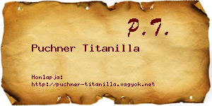 Puchner Titanilla névjegykártya